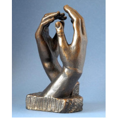 Sculpture - Le Cathédrale - The Cathedral/Hands - H17cm, based on a work by Rodin #26