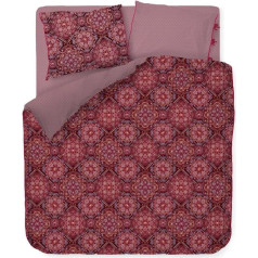 PiP Studio Il Mosaico Bed Linen Set 1 Duvet Cover 200 x 200 cm and 2 Pillowcases 80 x 80 cm Dark Red