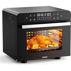Karinear 36L Hot Air Fryer, Mini Oven with Convection, 1800W Hot Air Fryer with 16 Programmes, Stainless Steel Hot Air Fryer with Double Glazed Door Glass and Complete Accessory Set, 40-230°C