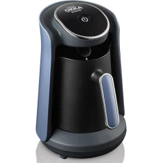 Arzum Okka Turkish Coffee Maker, Compact, Overflow Protection Sensor, Easy to Clean, Energy Efficient Performance, Perfect for Traditional Coffee Lovers, 4 Sides, Blue