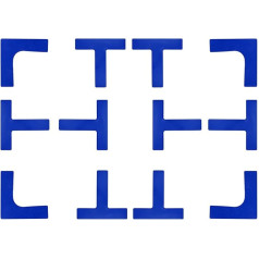 PATIKIL Gerichtslinie Marker Set Pickleball Hofmarkierung Kit Pickleball Linien Einwurf Markierungen für Draußen Hof PVC Plastik Linie Markierungen