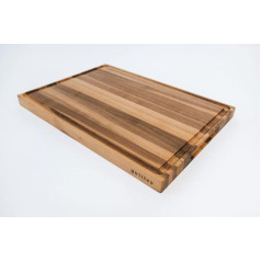 GULILES Handmade Natural Walnut Wood Oiled Chopping Board | Edible Chopping Board for Preparing Food, Meat, Vegetables, Bread, Crackers and Cheese (XL)