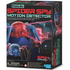 4M KidzLabs Spinnennetz mit Bewegungsmelder, Lernspiel mit leuchtenden Strahlen und LED-Lichtern, ab 8 Jahren