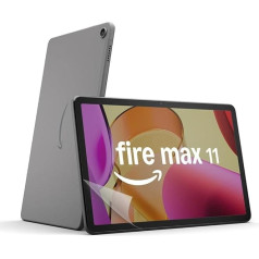 Amazon Fire Max 11-Tablet (Neueste Generation), mit klarem 11-Zoll-Display, Octa-Core-Prozessor, 4 GB RAM, 14 Std. Akkulaufzeit, 64 GB, grau, mit Werbung + Antireflex-Displayschutzfolie (2er-Pack)
