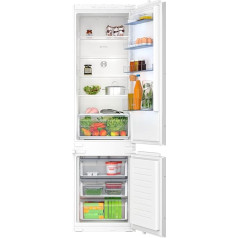 Bosch KIN96NSE0 Series 2 Built-In Fridge-Freezer, 194 x 56 cm Recess 215 L Cooling & 75 L Freezer, 11 Percent More Cooling Volume, Never Defrost Again, Even Illumination