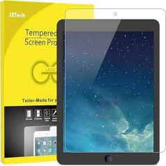 JETech Screen Protector for iPad (9.7 inch, 2018/2017 Model, 6th/5th Generation), iPad Air 1/2, iPad Pro 9.7 inch, Tempered Glass Film, HD Clear, Pack of 1