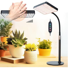 FECiDA Desk Plant Lamp, Full Spectrum Plant Light for Indoor Plants, Dimmable Plant Light LED 2000 Lumens, 25 Watt, Grow Lamp for Plants, Daisy Chain Function, 4/8/12 Hr Timer