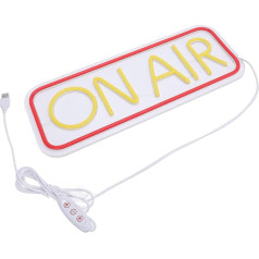 On Air Neon Sign, USB Powered Red Yellow LED Neon Light, Live Decoration Signs, Lights for Tiktok, Studio, Wall, Bedroom, Playroom Decoration