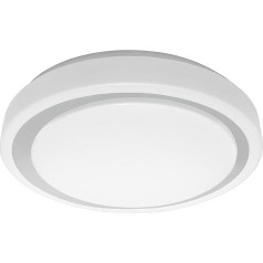 LEDVANCE Smart LED Wall and Ceiling Light for Indoor Use with WiFi Technology, Light Colour Changeable (3000K-6500K), Grey, 380 mm, Compatible with Google and Alexa Voice Control, Smart+ WiFi Orbis