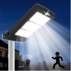 Solar Street Lights Outdoor Waterproof Dusk to Dawn 189 LED Solar Parking Lights with Motion Sensor and Remote Control, Suitable for Courtyards, Gardens, Roads, Garage, Wall Mount