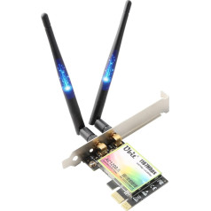 Ubit 11AC1200A PCIe Wireless Card, Up to 1200Mbps, Wireless Dual-Band Gigabit WiFi WiFi Adapter Card, PCIe WiFi Card for Desktop/PC Gaming