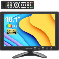 Thinlerain 10.1 Inch Small PC Monitor 1280 x 800 LED 16:10 IPS Screen Mini Monitor (HDMI/VGA/BNC/AV/Speaker/VESA) for PC, Kitchen, Fire Stick, Computer, Raspberry Pi, Windows 7/8/10