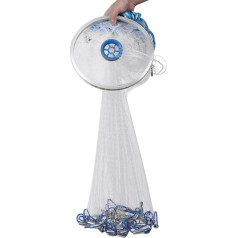 Alvinlite Fishing Cast Net - Portable Durable Hand Throw Fish Mesh Net Catch Fishing Network Trap Accessory