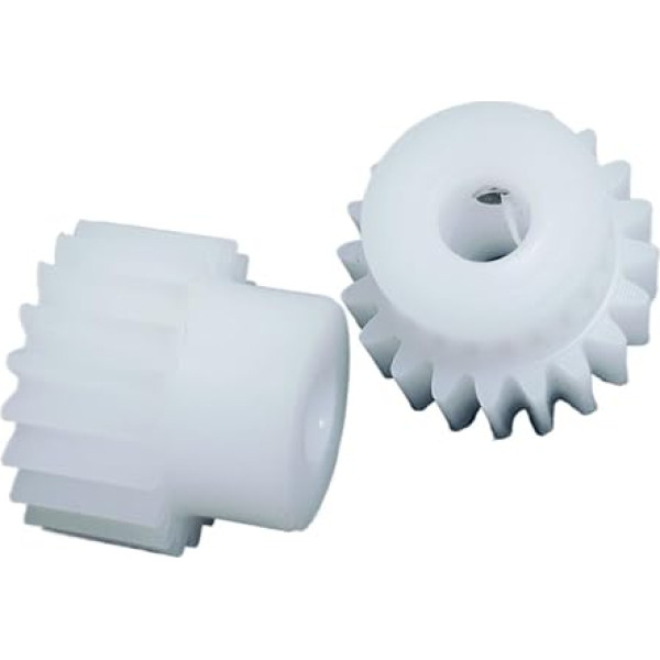 GTPBAO Pack of 2 0.5 Module 42 Teeth Plastic Headgear, 22 mm Diameter, Cylindrical Gear with Step 0.5 m, 42 Teeth, Straight Teeth Steering Hardware (5 mm Bore)