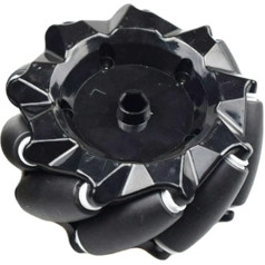 BTFWM 80mm or 97mm Omnidirectional Mecanum Plastic Wheel Consists of 9 Lower Wheels Powered Independently DIY RC Robot Car Chassis Part Omni Wheel (Size : 1 80mm Left)