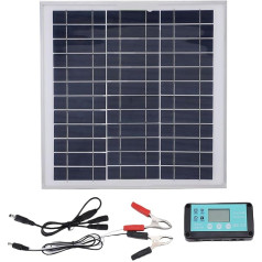 Solar Kit - Solar Battery Care Device, Charging Set with Regulator for Truck, Trailer, Motorcycle, Tractor, Car, Boat