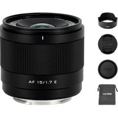 VILTROX AF 15mm F1.7 Air E Lens for Sony E-Mount, f/1.7 APS-C Autofocus Fixed Focal Length, Compatible with Sony E-Mount Mirrorless Cameras ZV-E10 II, EV10, a6700, a6600, a6400, a7c II, a7rv, a7iii