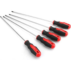 Chesoon Extra Long Torx Screwdriver Set Shank Length 300 mm Total Length 400 mm T15-T30 Magnetic Screwdriver Steel Repair Hand Tools S2
