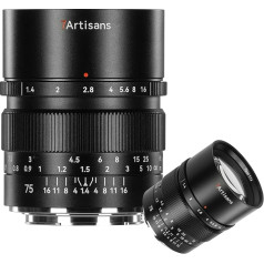 7Artisans 75mm F1.4 for L-Mount Lens Full Frame Manual Focus Compatible with L-Mount Leica SL2/Lumix S1 S1H S5/Sigma FP L S1 S1H S5, Leica SL SL2