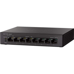 Cisco SG110D-08HP Unmanaged Switch with 8 Gigabit Ethernet Ports (GbE) plus 32W PoE, Limited Lifetime Protection (SG110D-08HP-EU)