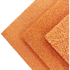 FRAOMHFW Poröser Filter aus Kupferschaum, roter Kupferschaum, Batterieelektrode, Schalldämpfermaterial, Schaum, Kupfernetz, Experiment 10ppi, 20ppi, 40ppi(20x500x500mm 40PPI)