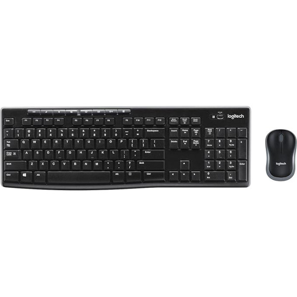 Logitech MK270 Wireless Keyboard and Mouse set, 2.4 GHz wireless connection via USB nano receiver, long battery life, Windows and ChromeOS, Italian QWERTY layout - Black