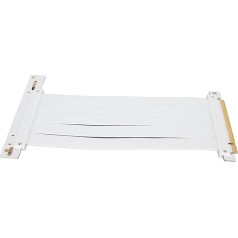 Topiky PCIE 4.0 X16 Riser Cable High Speed Flexible Extender Riser Cable Card Extension Port Adapter for RTX 40 for RX 7000 for RDNA 3 GPU, 90° GPU Extension Cable for RTX 4090 (White)