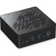 MINIX ER937-AI Mini PC, AMD Ryzen AI 9 HX 370 (12C/24T, Up to 5.1GHz), Radeon 890M, 32GB DDR5 5600, 1TB PCIe 4.0 SSD, Wi-Fi 7, Dual 2.5G LAN, Quad 8K Output AI Desktop for Gaming, Business, Creation