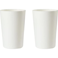 wongwongcat Bathroom Tumbler, Unbreakable Dishwasher Safe Beverage Cup, Plastic Cup, 11 Ounce (White and White)