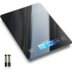 Nicewell 10kg Digital Weight Food Scales 10kg Kitchen Scales for Cooking and Baking 1g Precise Graduation Smooth Tempered Glass Platform