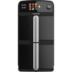 Cecotec 10L Air Fryer with Overlapping Containers Cecofry DuoLevel 10,000. 2400W, 5L Container, Touch Control, 6 Pre-Configured Programs for Fast and Healthy Cooking