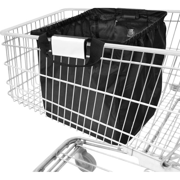 achilles Foldable Shopping Trolley Bag with Cooling Insert, Cool Bag, Shopping Bag for All Standard Shopping Trolleys, Bag for Shopping Trolley, Hanging Bag, 54 x 35 x 39 cm