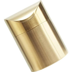 OSALADI Desk Trash Can Small Mini Trash Can Mini Trash Can Dressing Table Bathroom Kitchen Dressing Table Gold