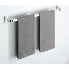 Mooche Chrome Wall Mounted Towel Rail 55cm SUS304 Stainless Steel Single Towel Bar for Bathroom Kitchen Home