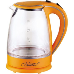 Feel Maestro electric kettle MR-064 Orange Transparent Glass 2000 W 1.7 L