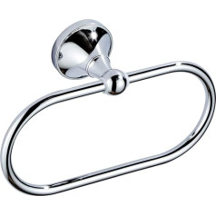 LIOOBO Towel Ring Oval Chrome Wall Towel Rail Modern Towel Rack Towel Holder for Bathroom Kitchen Hotel