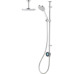 Aqualisa Optic Q Smart Shower (Exposed) with Adjustable Handpiece and Fixed Top Head - for High Pressure / Combi Boiler Systems