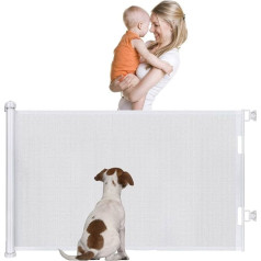 Retractable Baby Gate - 150 x 86 cm Extra Wide Safety Gate for Baby and Pet, Stair Gate for Baby Safety Gate for Children/Pets, Indoor and Outdoor