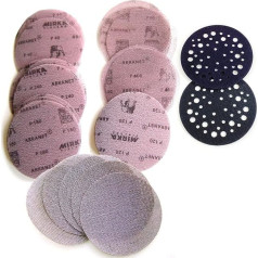 Abranet Sanding Discs, Grinding Net Starter Set Wet Wood Diameter 125 mm K40-400 Ideal for Woodturners, Woodturner Woodturning