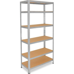 shelfplaza® Home Heavy Duty Shelving Unit Galvanised Metal Shelving Unit with 6 Shelves / Basement Shelving Unit Metal Garage Shelf Workshop Shelf or Shelf Storage Shelving Metal with 145 kg Load