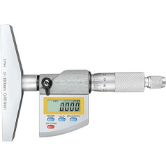 Digital Micrometer IP65 Level 0-100 mm Digital Depth Micrometer 0.001 mm Electronic Depth Micrometer Base Machinist Mico Gauge Depth Micrometer