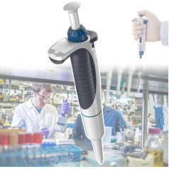 Micropipette (0,1-10 ml), Laborpipette, Volumenschutzverriegelung/Reichweite, 4-stelliges digitales Fenster, austauschbarer Farbcode/Experimentdifferenzierung, 1000-5000ul