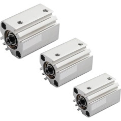 SAEVVCJWW 1 x pneumatischer Miniaturzylinder CQ2B/CDQ2B Serie Bohrung 10 mm/16 mm, Hub 5/10/15/20/25/30 mm (Hub 25 mm, CDQ2B 16 Bohrung 16 mm)