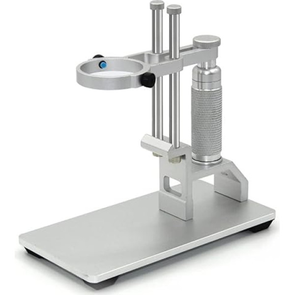 Mikroskop-Zubehör-Kit Digitalmikroskop-Feinabstimmung Heben Halterung aus Aluminiumlegierung verbreiterte Basis Reparaturwerkbank, Innendurchmesser 42 mm Mikroskopische Objektträger