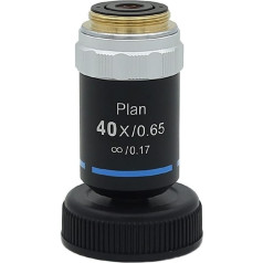 Mikroskop-Zubehör-Kit 4X 10x 20x 40x 100x Achromatische Infinity -Objektivlinse mit RMS Montage Mikroskopische Objektträger (Warna : 40X)