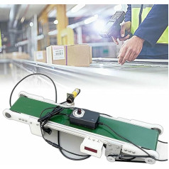 XDRGOOIUY Desktop Conveyor Belt, 70cm Conveyor Belt DC 12V Mini Conveyor Belt, with Speed Regulator 0-167RPM Automatic Conveyor Belt, Max 11 Pound for Packaging Factory Production Line