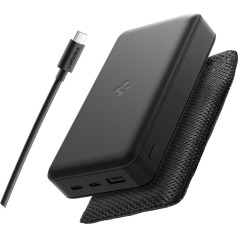 Spigen Powerbank 30000mAh 30W USB-A USB-C - melns