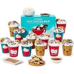 BomBombs Mini Hot Chocolate Bar Contains 12 Mini Portions of Gourmet Hot Chocolate Mix in 4 Fun Flavours with Toppings and Cups Hot Chocolate