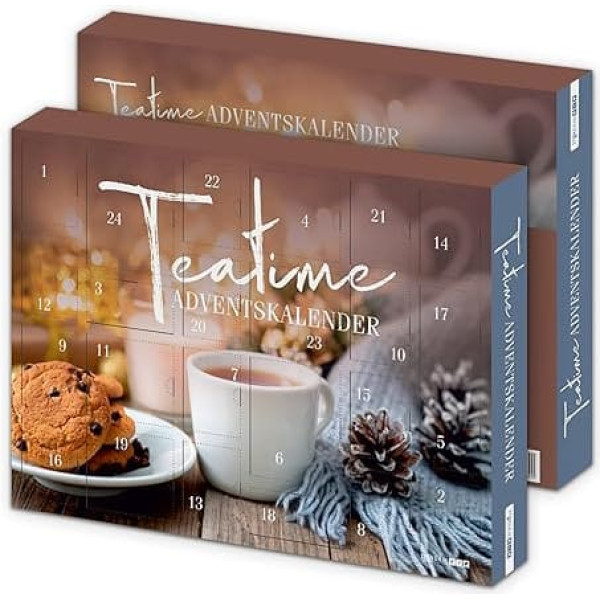itenga Advent Calendar Tea Time 2023 - Calendar Filled with Tea and Biscuits