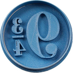 Cuticuter 9 and 3/4 HARRY POTTER Cookie Cutter, Blue, 8 x 7 x 1.5 cm